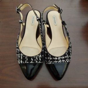Alex Marie Black & White Tweed Shoes
